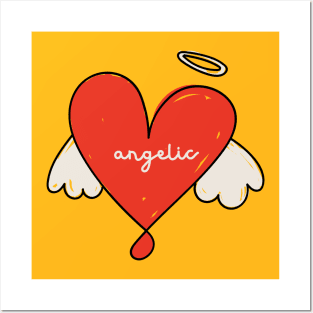 angelic heart Posters and Art